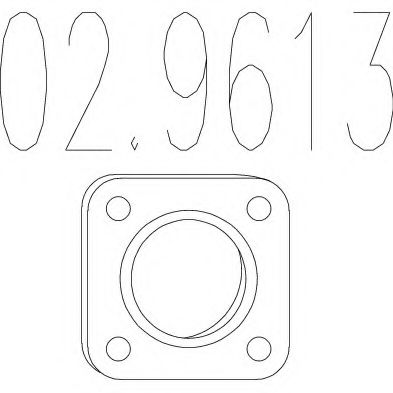 Прокладка, труба выхлопного газа MTS 02.9613