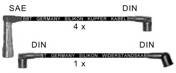 Комплект проводов зажигания BBT ZK1020