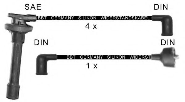 Комплект проводов зажигания BBT ZK1624