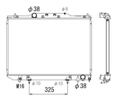 Радиатор, охлаждение двигателя NRF 53319