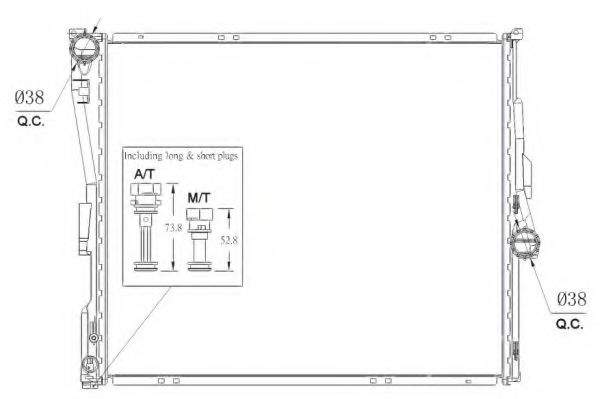 Радиатор, охлаждение двигателя NRF 53956