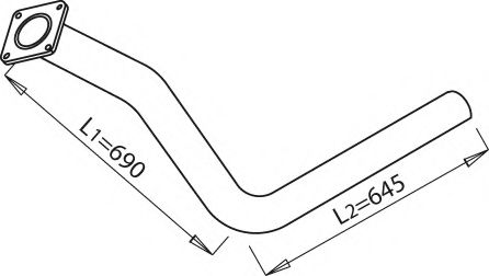 Труба выхлопного газа DINEX 21100