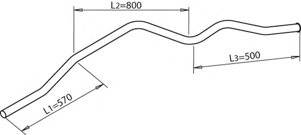 Труба выхлопного газа DINEX 50699