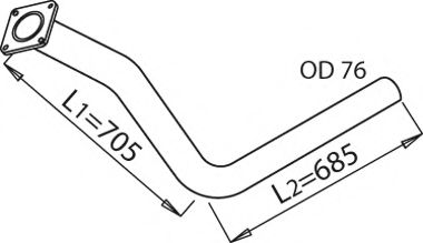 Труба выхлопного газа DINEX 21101