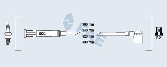 Комплект проводов зажигания FAE 85950