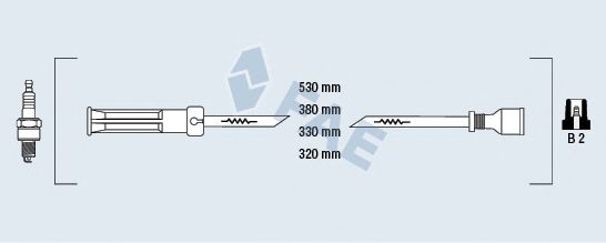 Комплект проводов зажигания FAE 85996