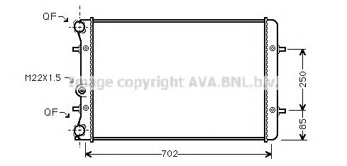 Радиатор, охлаждение двигателя AVA QUALITY COOLING AI2129