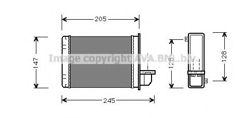Теплообменник, отопление салона AVA QUALITY COOLING AU6093