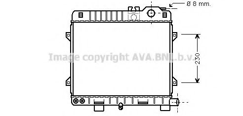 Радиатор, охлаждение двигателя AVA QUALITY COOLING BW2075