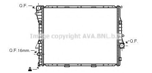 Радиатор, охлаждение двигателя AVA QUALITY COOLING BW2276