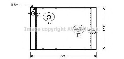 Радиатор, охлаждение двигателя AVA QUALITY COOLING BW2283