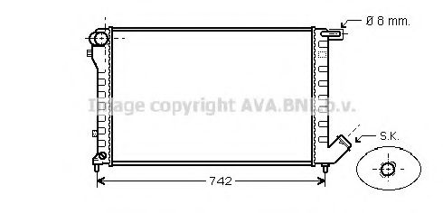 Радиатор, охлаждение двигателя AVA QUALITY COOLING CN2195