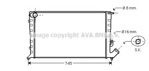 Радиатор, охлаждение двигателя AVA QUALITY COOLING CN2211