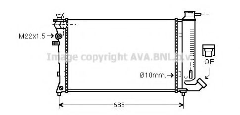 Радиатор, охлаждение двигателя AVA QUALITY COOLING CNA2112