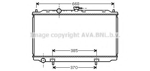 Радиатор, охлаждение двигателя AVA QUALITY COOLING DN2215