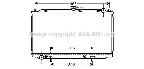 Радиатор, охлаждение двигателя AVA QUALITY COOLING DN2222