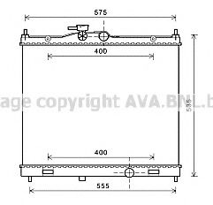 Радиатор, охлаждение двигателя AVA QUALITY COOLING DN2347