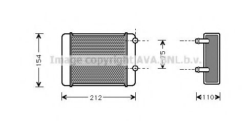Теплообменник, отопление салона AVA QUALITY COOLING DN6089