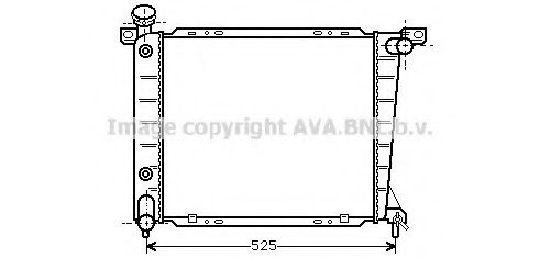 Радиатор, охлаждение двигателя AVA QUALITY COOLING FD2199