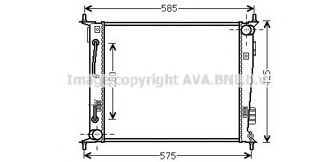 Радиатор, охлаждение двигателя AVA QUALITY COOLING KA2185