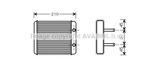 Теплообменник, отопление салона AVA QUALITY COOLING KA6008