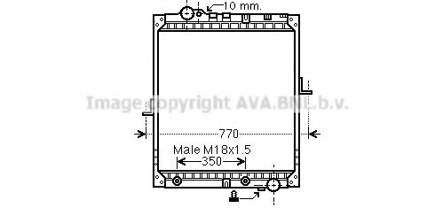 Радиатор, охлаждение двигателя AVA QUALITY COOLING ME2235