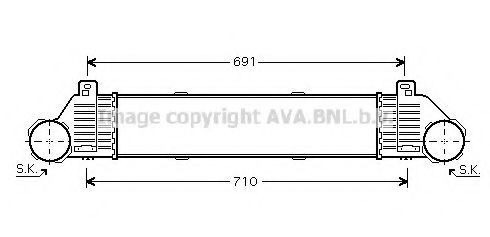 Интеркулер AVA QUALITY COOLING MS4353