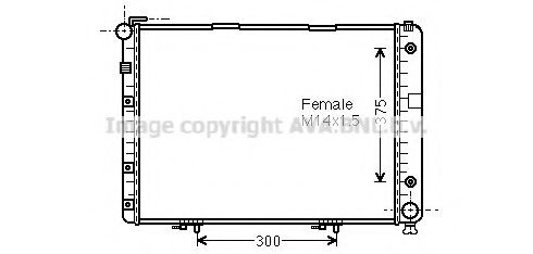 Радиатор, охлаждение двигателя AVA QUALITY COOLING MSA2154