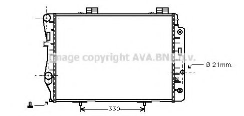 Радиатор, охлаждение двигателя AVA QUALITY COOLING MSA2173