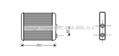 Теплообменник, отопление салона AVA QUALITY COOLING OL6260