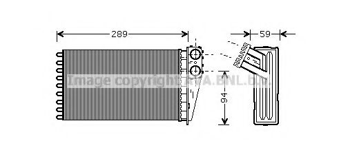 Теплообменник, отопление салона AVA QUALITY COOLING PE6227