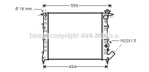 Радиатор, охлаждение двигателя AVA QUALITY COOLING RT2109