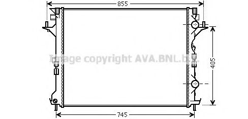 Радиатор, охлаждение двигателя AVA QUALITY COOLING RT2421