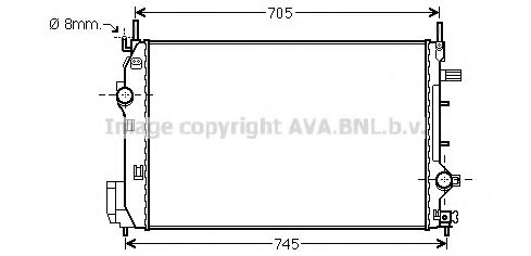 Радиатор, охлаждение двигателя AVA QUALITY COOLING SBA2070