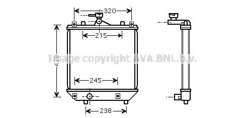 Радиатор, охлаждение двигателя AVA QUALITY COOLING SZ2064