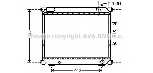 Радиатор, охлаждение двигателя AVA QUALITY COOLING SZ2065
