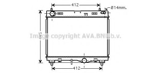Радиатор, охлаждение двигателя AVA QUALITY COOLING TO2499