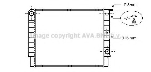 Радиатор, охлаждение двигателя AVA QUALITY COOLING VO2087