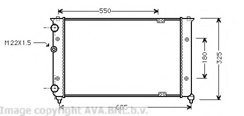 Радиатор, охлаждение двигателя AVA QUALITY COOLING VW2156