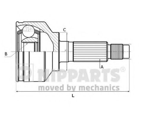 Шарнирный комплект, приводной вал NIPPARTS J2821035