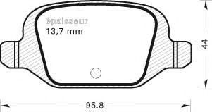 Комплект тормозных колодок, дисковый тормоз MGA 509