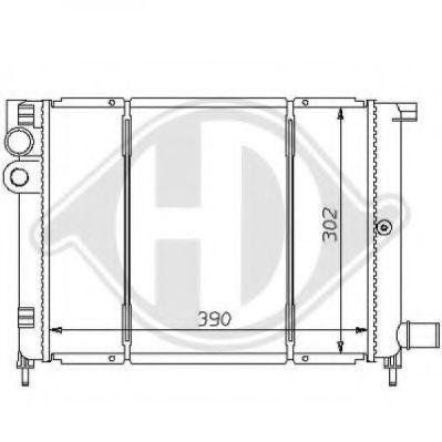 Радиатор, охлаждение двигателя DIEDERICHS 8104161
