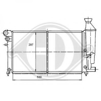 Радиатор, охлаждение двигателя DIEDERICHS 8104171