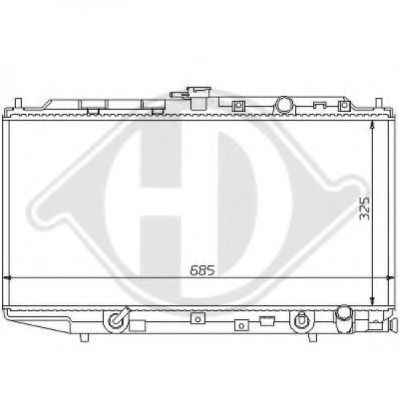 Радиатор, охлаждение двигателя DIEDERICHS 8111100