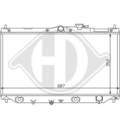 Радиатор, охлаждение двигателя DIEDERICHS 8111120