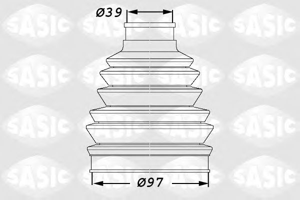 Комплект пылника, приводной вал SASIC 1900005