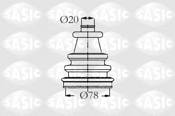 Комплект пылника, приводной вал SASIC 2873743