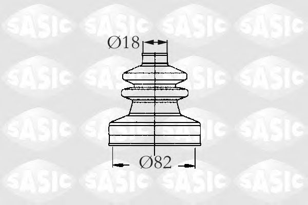 Комплект пылника, приводной вал SASIC 2873713