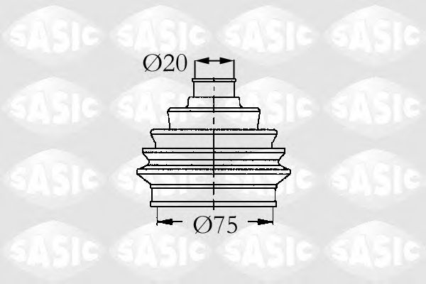 Комплект пылника, приводной вал SASIC 9004600