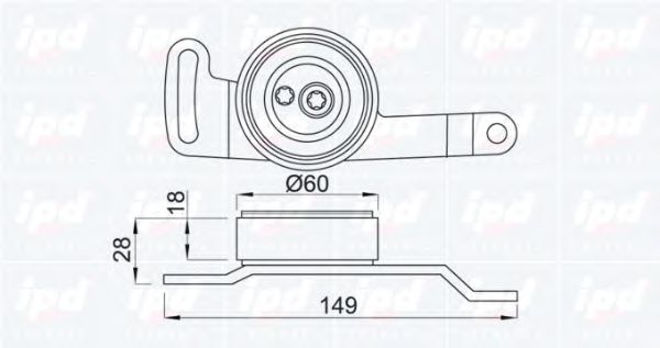 Натяжная планка, поликлиновой ремень IPD 140042